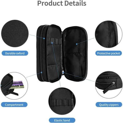 NA/Blue sports pencil case with soccer theme, spacious and durable pencil case with zippers, soccer pencil case Soccer Blue Soccer,y.