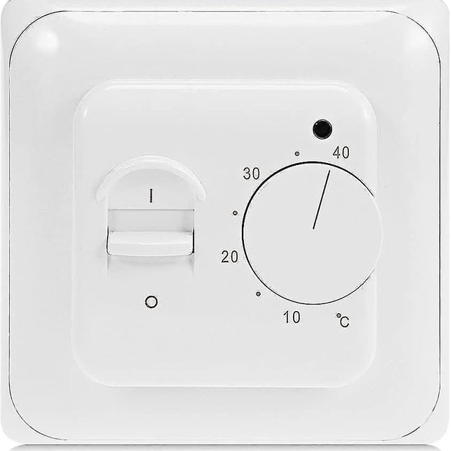 Manual Electric Underfloor Heating Thermostat with AC 220v 16a Probe, Mechanical Underfloor Heating Thermostat Control [Energy Class A+++] (x).