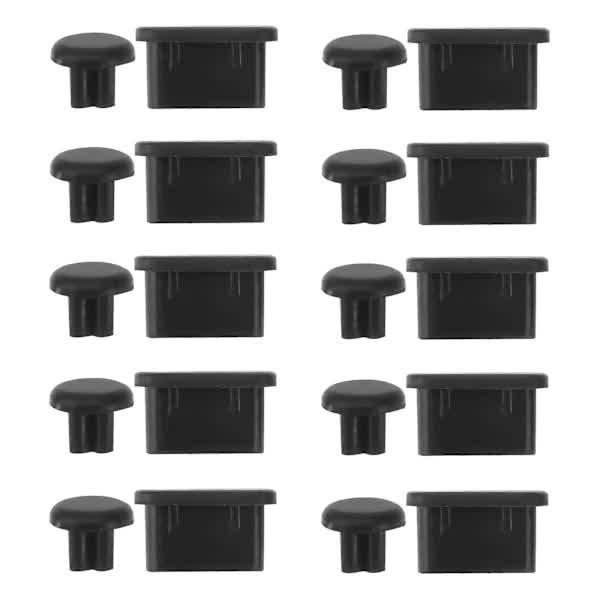 【PP】10 Pairs Small Phone Port Dust Cover Earphone Jack USB C Dust Cover Smartphone Dust Cover USB C Connector.
