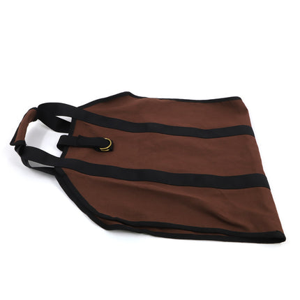 Canvas Firewood Basket, Canvas Firewood Bag, Water-Resistant Firewood Basket, Foldable Firewood Accessories, Perfect for Wood-Burning Stoves, Camping.