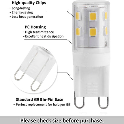 10pcs G9 2W 16LED Mini LED Bulbs, Ceramic Base, Eye Protection, Dimmable Design, Energy Saving Equivalent to 30 Watt Halogen.