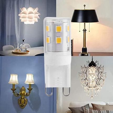 10pcs G9 2W 16LED Mini LED Bulbs, Ceramic Base, Eye Protection, Dimmable Design, Energy Saving Equivalent to 30 Watt Halogen.