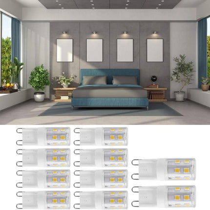 10pcs G9 2W 16LED Mini LED Bulbs, Ceramic Base, Eye Protection, Dimmable Design, Energy Saving Equivalent to 30 Watt Halogen.