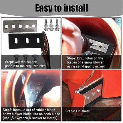 Snowblower Impeller Modification Kit - 1/4 inch 3-blade Universal, For 2-stage machine modification.