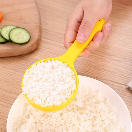 Rice Scoop Ladle Mold For Rice Ball Making, Non-stick Sushi Mold Rice Ball Scoop Rice Spatula Kitchen Utensil Yellow.