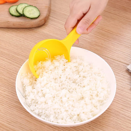 Rice Scoop Ladle Mold For Rice Ball Making, Non-stick Sushi Mold Rice Ball Scoop Rice Spatula Kitchen Utensil Yellow.