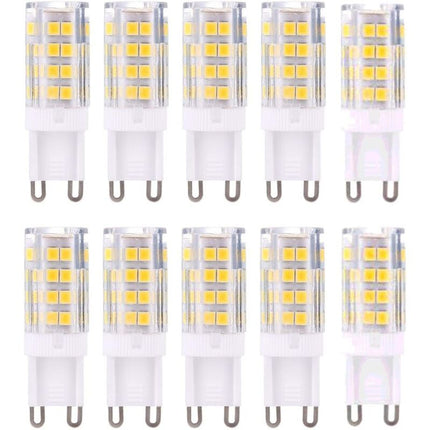 G9 LED Bulbs, Warm White 3000K 5W Light Equivalent 40W Halogen Bulbs 420 Lumen Non-Dimmable, 10-Pack.