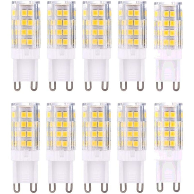 G9 LED Bulbs, Warm White 3000K 5W Light Equivalent 40W Halogen Bulbs 420 Lumen Non-Dimmable, 10-Pack.