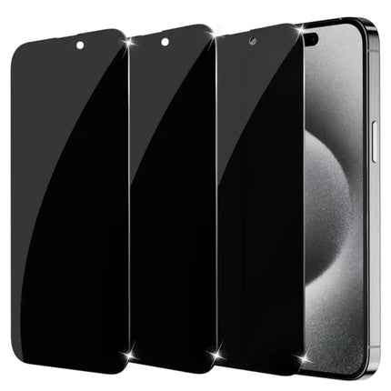 New 3-pack Compatible with iPhone 16 Pro Max Privacy Tempered Glass Screen Protector.