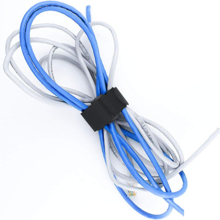 20 Pack Reusable Cinch Straps Fastening Cable Nylon Hook and Loop Ties Down Multipurpose Securing Adjustable Tie Organizer to Keep Home Office from Tangled Cords (Black).