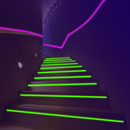 Petluno 6 Color Neon Cloth Tape - Fluorescent UV Blacklight Glow Party Fiesta Reactive in The Dark Gaffer Supplies for Events Adhesive Black Light Set.