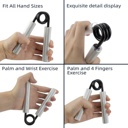 No Slip Heavy-Duty Metal Grip Strength Trainer Forearm for Muscle Building Hand Rehabilitation Home Gym Exerciser Training Recovery Non-slip Gripper Wrist Finger Strengthener.