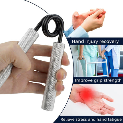 No Slip Heavy-Duty Metal Grip Strength Trainer Forearm for Muscle Building Hand Rehabilitation Home Gym Exerciser Training Recovery Non-slip Gripper Wrist Finger Strengthener.