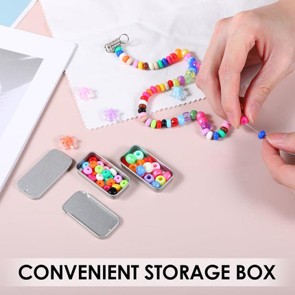 Xindojuz 6 PCS Empty Slide Top Lip Balm Containers, Small Aluminum Tins with Lids Lip Balm Tin Box Holder Mini Metal Storage Organizer for Candles Jewelry Crafts Storage Kit (2×1×0.4 Inch, Silver).