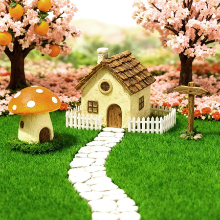 Xindojuz 4 Packs Fake Grass Decor, Artificial Grass for Crafts, Fairy Garden Turf, Diorama Supplies Miniature Lawn Mat, Dollhouse Ornament DIY Decoration Accessories (6" x 6"/15 x 15 cm).