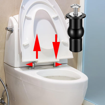 4 Set Stainless Steel Toilet Seat Bolts, 10mm Toilet Seat Screws Replacement Kit with Expanding Rubber Nuts Universal Toilets Seats Hardware for Most Top Mount Toilets Seats Tightening Kit Replacement.