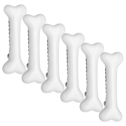 6 PCS Bone Clips, Cute Dog Bone Hair Clip Halloween White Hairpins Side Hairs Accessories for Women Girls Christmas Cosplay Costume Party Daily Wear, Holiday Celebrations.
