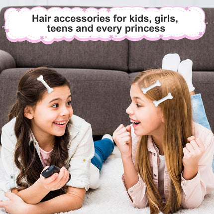 6 PCS Bone Clips, Cute Dog Bone Hair Clip Halloween White Hairpins Side Hairs Accessories for Women Girls Christmas Cosplay Costume Party Daily Wear, Holiday Celebrations.