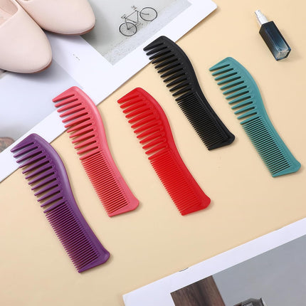 5 Pcs Comb Set Wide Tooth Combs for Hair Styling Detangling Double Sided Wide And Fine Tooth Comb All Purpose Hairstyle Shower Combs for Women Men Thin Thick Straight Hair (5 Colors).