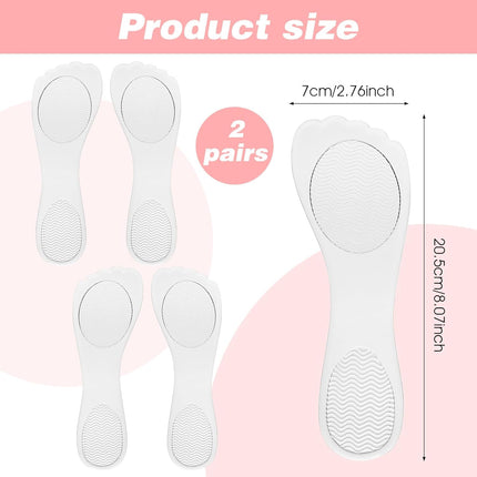 2 Pair Gel High Heel Inserts for Women, 3/4 Length Clear Shoe Inserts for Women, Comfort Pads Non-Skidding Adhesive Shoe Support Cushion Insoles for High Heels for Sandals Flats Boots Pumps.