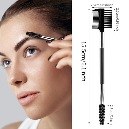 3 PCS Eyelash Shaper Eyelash Comb Separator Double Head Eyebrow Brush Black 3 Head Eyebrow Makeup Tool Different Spoolie Brushes to Separating Lashes Eliminating Mascara Clumps Grooming Brows.