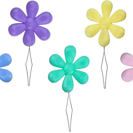 Embroidery Needle Threader Tool 5pcs Plastic Flower Head Sewing Machine Needle Threader for Hand Sewing Cross Stitch Craft Knitting Quilting (5pcs, Mix Colors).