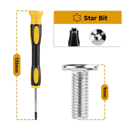 Screwdriver Replacements and 6 Pcs Security Mounting Screws Compatible with myQ Smart Garage Door Video Keypad, Easy to Install.