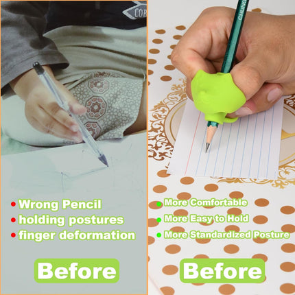 6 Pack Silicone Pencil Grips, Pencil Holder Grip Posture Correction Training, Ergonomic Pencil Grippers Holder for Writing Aid (Style B).