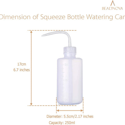Squeeze Bottle Plant Watering Bottle 250ml 8oz Small Wash Bottle Squeeze Plastic Small Watering Can for Indoor Plants Succulent Watering Can (1pc).