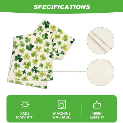 Shamrock St. Patrick's Day Table Runner, Seasonal Spring Lucky Kitchen Dining Table Decoration for Home Party Decor 13 x 72 Inch.
