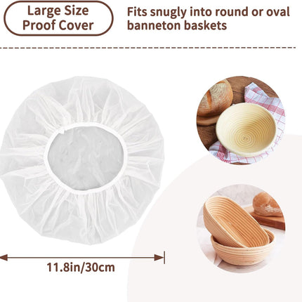Reusable Bowl Covers for Bread Proofing 2pcs Eva Plastic Bowl Cover Stretch Elastic Food Storage Wrap Shower Caps Sourdough Rising Basket Dough Bread Baking Supplies Making Tools Accessories.