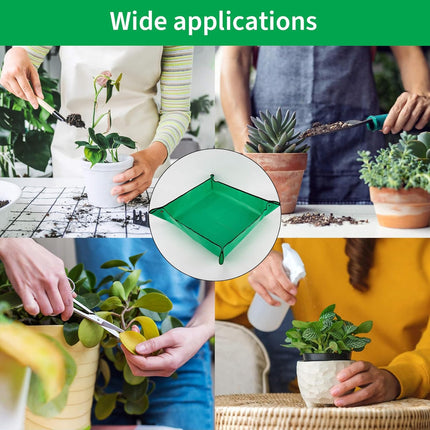 Repotting Mat for Indoor Plants - 26"*26" Plant Potting Tray Transplanting Mat Foldable Waterproof Indoor Gardening Supplies.