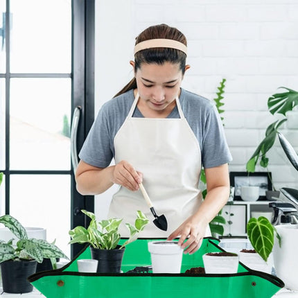 Repotting Mat for Indoor Plants - 26"*26" Plant Potting Tray Transplanting Mat Foldable Waterproof Indoor Gardening Supplies.