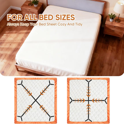 Bed Sheet Holder Straps, 2Pcs Elastic Adjustable Bed Sheet Grippers,Fitted Sheet Holder Keep Sheets in Place, Enhance Sleep Experience, Black.
