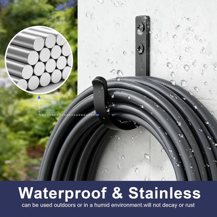 Wall Hooks 4 Pack, 22LB Load-Bearing Black l Heavy Duty Hooks with Expansion Nails - Wall Mounted Coat Rack, Key Holder, Towel Hanger for Bathroom, Kitchen, Outdoor - Decorative Hooks.