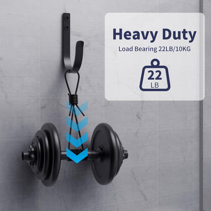 Wall Hooks 4 Pack, 22LB Load-Bearing Black l Heavy Duty Hooks with Expansion Nails - Wall Mounted Coat Rack, Key Holder, Towel Hanger for Bathroom, Kitchen, Outdoor - Decorative Hooks.