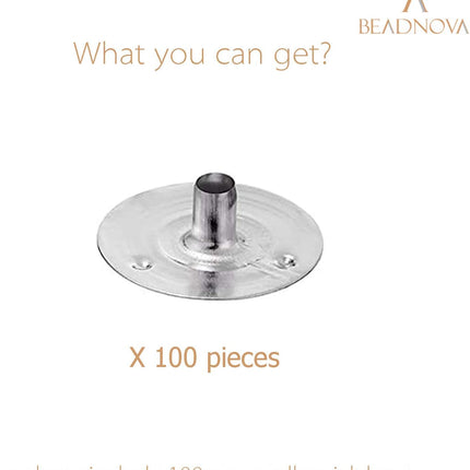 Candle Wick Base 100pcs Candle Wick Cilps Sustainer Tabs for DIY and Making (12.5mm/ 0.5inch).