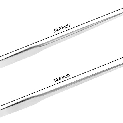 2PCS Long Aquarium Tweezers - 10.6" Straight and Curved Tweezers, Stainless Steel Reptile Feeding tongs, Terrarium Aquascape Tools Feeder for Lizards, Bearded Dragon Snake Tank Accessories.