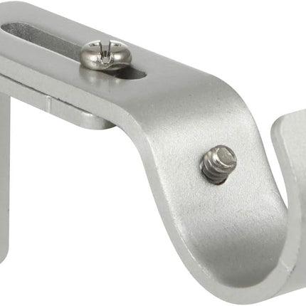Heavy Duty Adjustable Curtain Rod Brackets Rod Holders for 1 Inch Rod, Silver Color, (Set of 2).