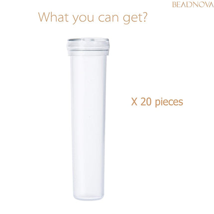 Floral Water Tubes 2.8 Inch Plastic Water Tubes for Floral Flower Vials with Caps for Flower Arrangement Decoration (Clear, 20 Pcs).