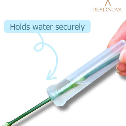 Floral Water Tubes 2.8 Inch Plastic Water Tubes for Floral Flower Vials with Caps for Flower Arrangement Decoration (Clear, 20 Pcs).