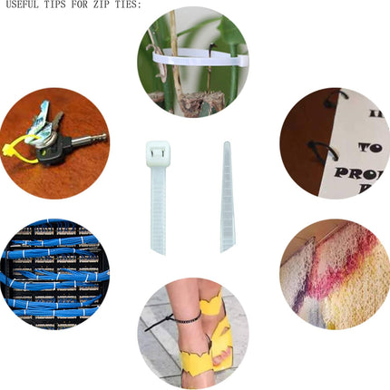 8 Inch Zip Ties (Tying Length 6.7"), 120pcs Nylon Cable Ties, 6 Multi-colors.