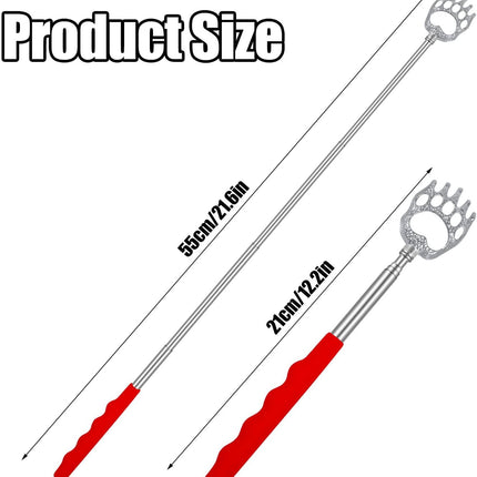 4 Pack Extendable Back Scratcher Easter Basket Stuffers Portable Telescoping Metal Claw Back Scratchers Retractable Backscratcher Gifts for Men Women Mom Dad Adults Teens.
