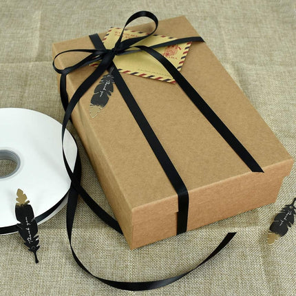 3/8 Inch x 100yds Black Satin Ribbon Thin Solid Fabric Ribbons Roll for Gift Wrapping Invitation Floral Hair Balloons Craft Sewing Party Wedding Halloween Decoration Valentine's Day Bouquet.
