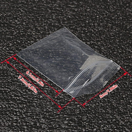 100 PCS Small Plastic Bags, 2" x 2.76" Resealable Zipper Poly Bags Mini Plastic Bags Clear Small Jewelry Bags for Jewelry, Screws, Storage.