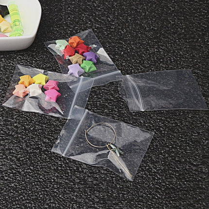 100 PCS Small Plastic Bags, 2" x 2.76" Resealable Zipper Poly Bags Mini Plastic Bags Clear Small Jewelry Bags for Jewelry, Screws, Storage.