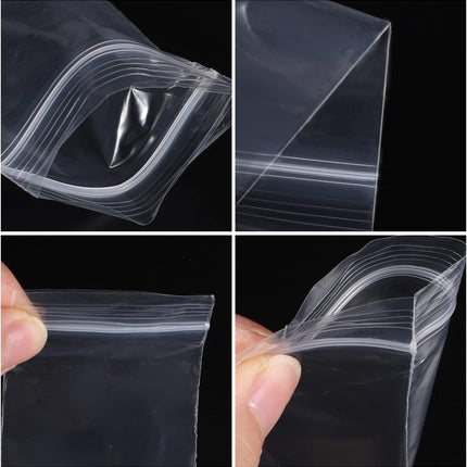100 PCS Small Plastic Bags, 2" x 2.76" Resealable Zipper Poly Bags Mini Plastic Bags Clear Small Jewelry Bags for Jewelry, Screws, Storage.