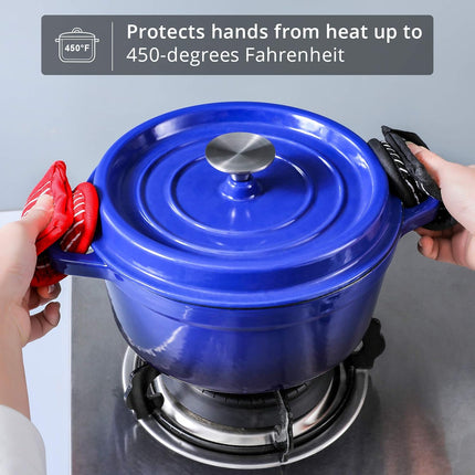 Cast Iron Skillet Handle Covers,Pot Handle Covers Heat Resistant,Pot Holders for Kitchen Heat Resistant,Machine Washable Handle Mitts 2 PCS(Striped).
