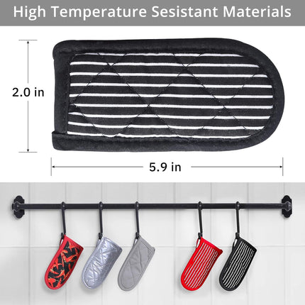 Cast Iron Skillet Handle Covers,Pot Handle Covers Heat Resistant,Pot Holders for Kitchen Heat Resistant,Machine Washable Handle Mitts 2 PCS(Striped).