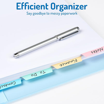 Blank Writable Binder Dividers, 1/5 Cut Tabs, 3 Hole Punch Dividers with Reinforced Edge, Binder Dividers with Multicolor Tabs, Letter Size, 3 Sets, 15 Dividers.